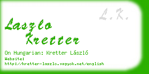 laszlo kretter business card