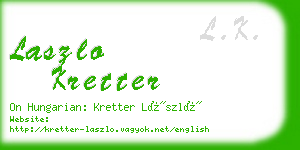 laszlo kretter business card
